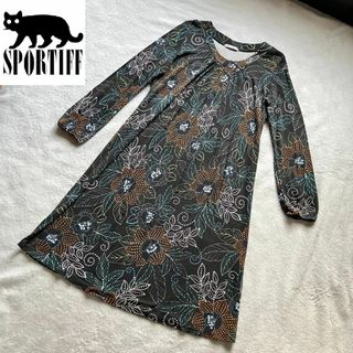 SPORTIFF スポーティフ 長袖ワンピース　S(ひざ丈ワンピース)