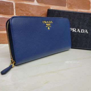 プラダ(PRADA)のPRADA☆鑑定済☆サフィアーノ ネイビー 1ML506 プラダ財布(財布)