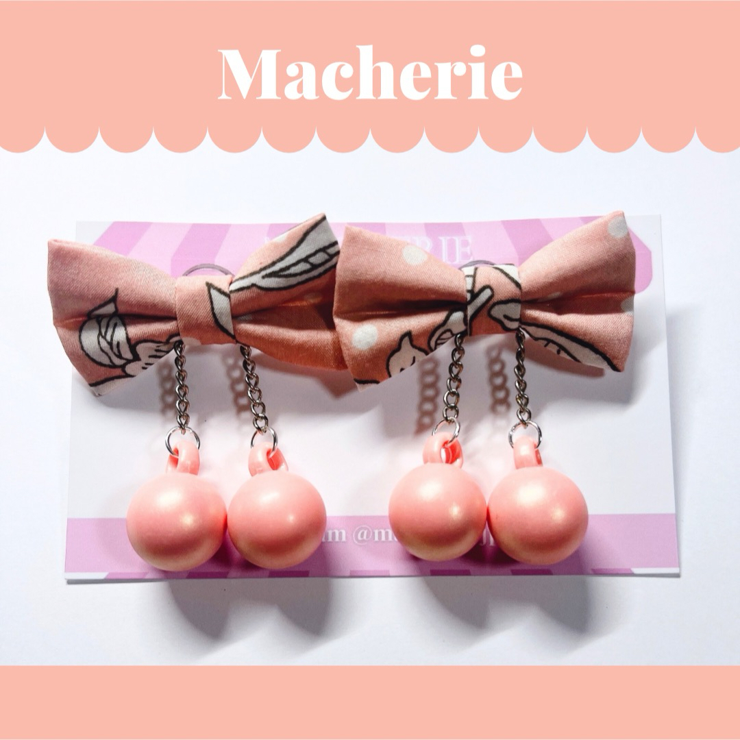 Pastel Cherry🍒マロリー ハンドメイドのキッズ/ベビー(ファッション雑貨)の商品写真