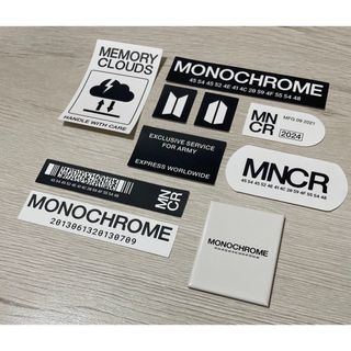 ボウダンショウネンダン(防弾少年団(BTS))のBTS MONOCHROME POP UP マグネット ステッカー 9枚(アイドルグッズ)