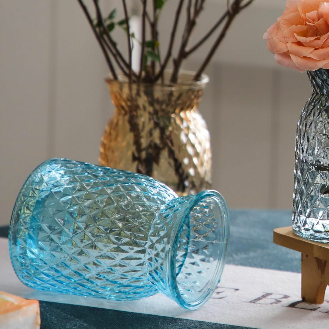 OFFIDIX 花瓶 ガラス 透明 北欧風 おしゃれ シンプル 大口径 花器 フ その他のその他(その他)の商品写真