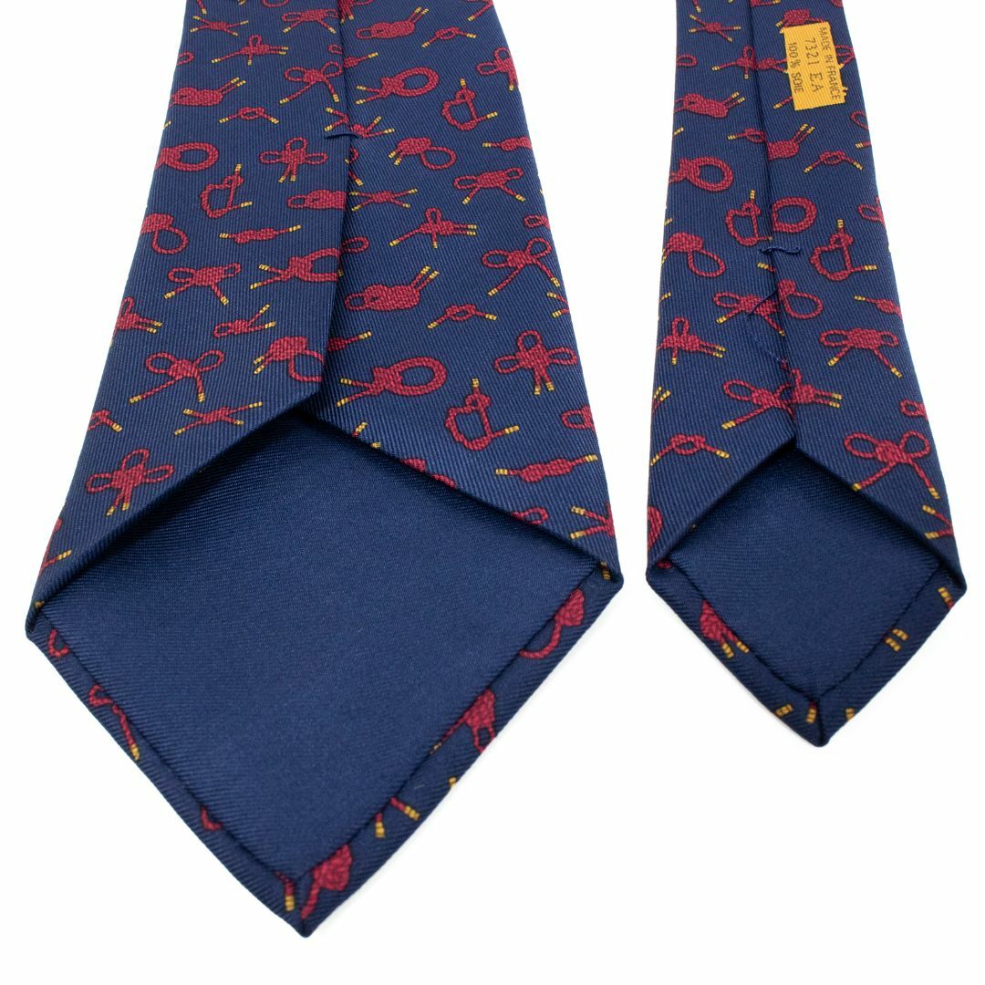 HERMES(エルメス)の【全額返金保証・送料無料】エルメスのネクタイ・正規品・美品・ロープ総柄・希少 メンズのファッション小物(ネクタイ)の商品写真