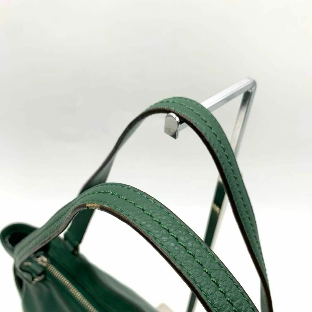 COACH(コーチ)の希少色 コーチ レザー トートバッグ 緑 シボ革 肩掛け A4 レディースのバッグ(トートバッグ)の商品写真