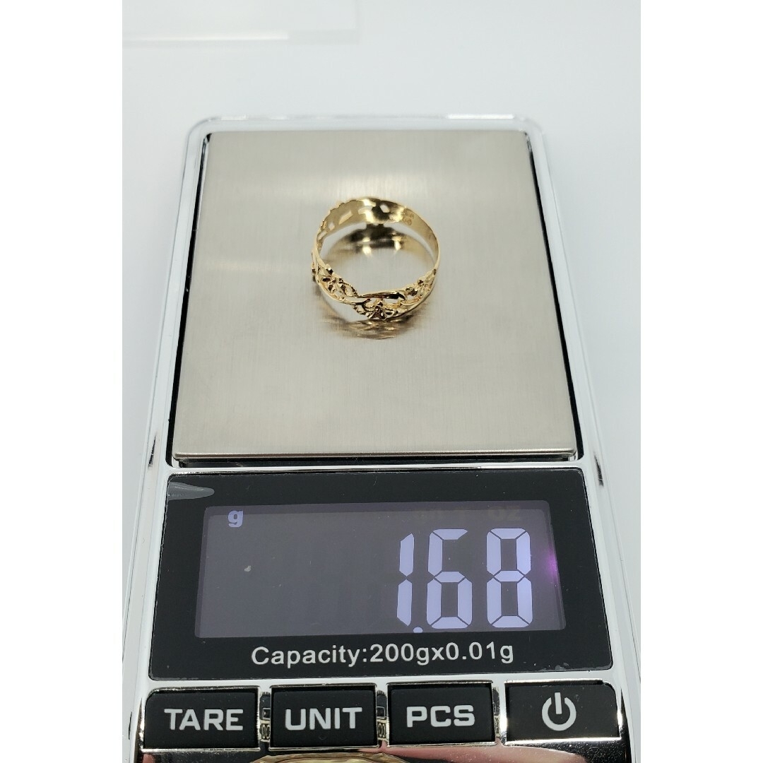 K18 YG フラワー モチーフ デザイン 指輪 12号 約1.68g レディースのアクセサリー(リング(指輪))の商品写真