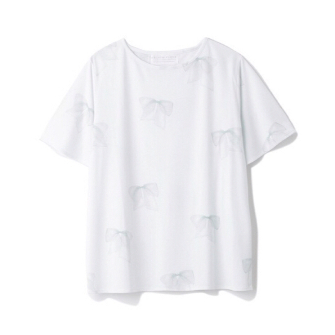 gelato pique(ジェラートピケ)のジェラートピケ୨୧リボンモチーフTシャツ&ロングパンツ୨୧ミント୨୧  レディースのトップス(Tシャツ(半袖/袖なし))の商品写真