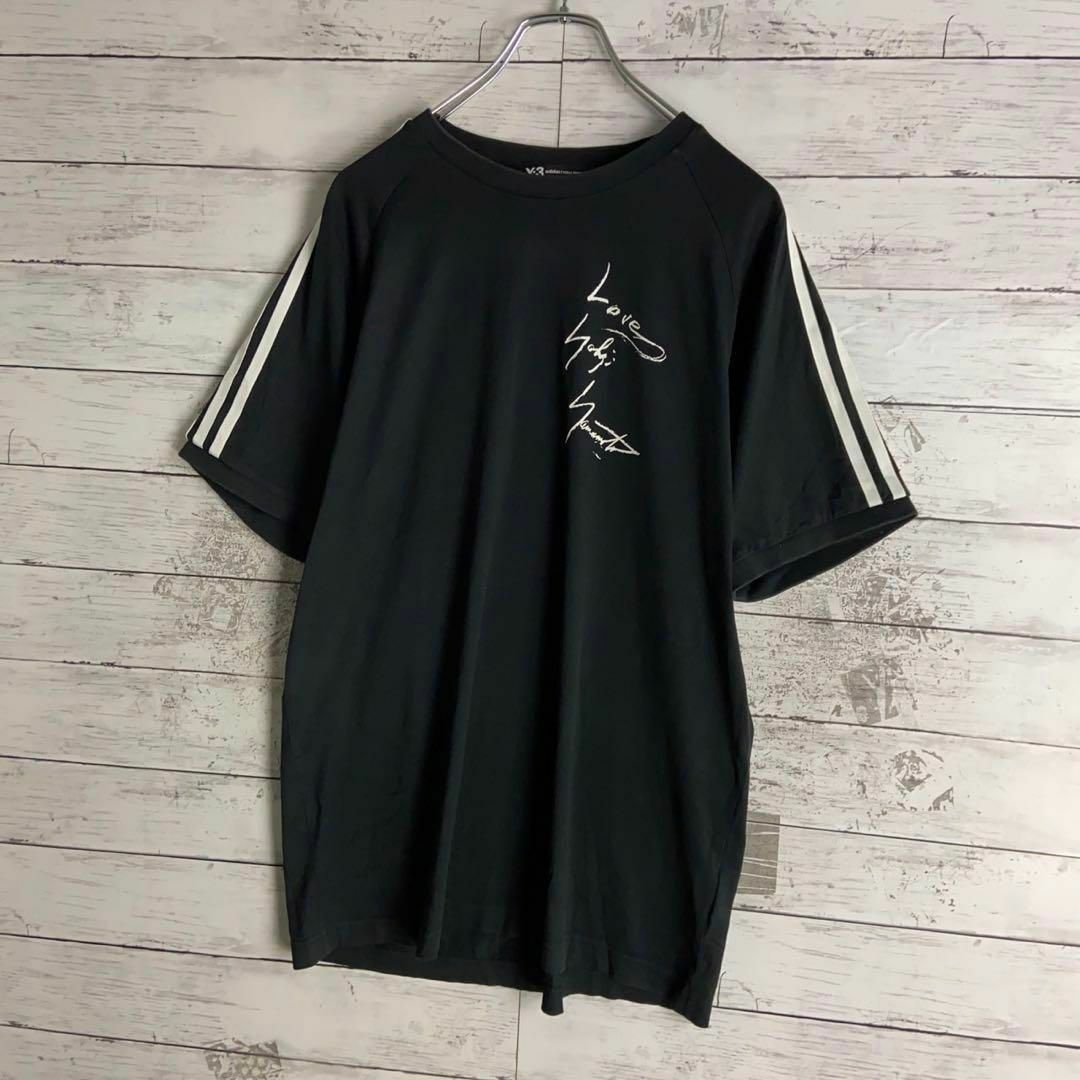 Y-3(ワイスリー)の9282【人気Lサイズ】Y-3☆シグネチャーロゴtシャツ　サイドライン　美品 メンズのトップス(Tシャツ/カットソー(半袖/袖なし))の商品写真