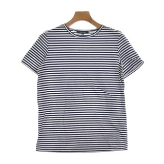 アンタイトル(UNTITLED)のUNTITLED Tシャツ・カットソー 2(M位) 紺x白(ボーダー) 【古着】【中古】(カットソー(半袖/袖なし))