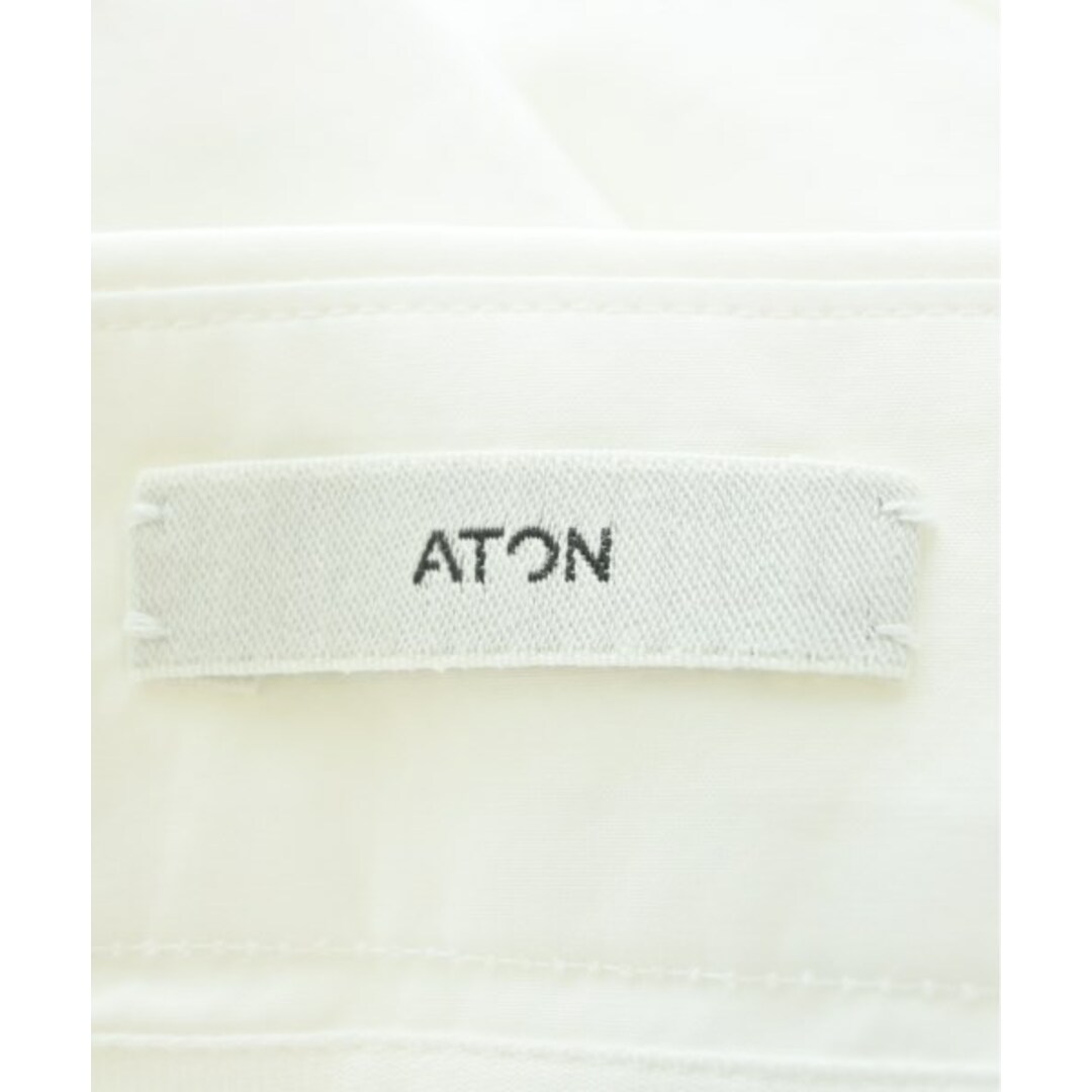 ATON(エイトン)のATON エイトン ロング・マキシ丈スカート 2(M位) 白 【古着】【中古】 レディースのスカート(ロングスカート)の商品写真