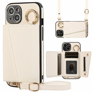 TENSIK iPhone 15 ケース 手帳型 アイフォン15 ショルダー ス(その他)