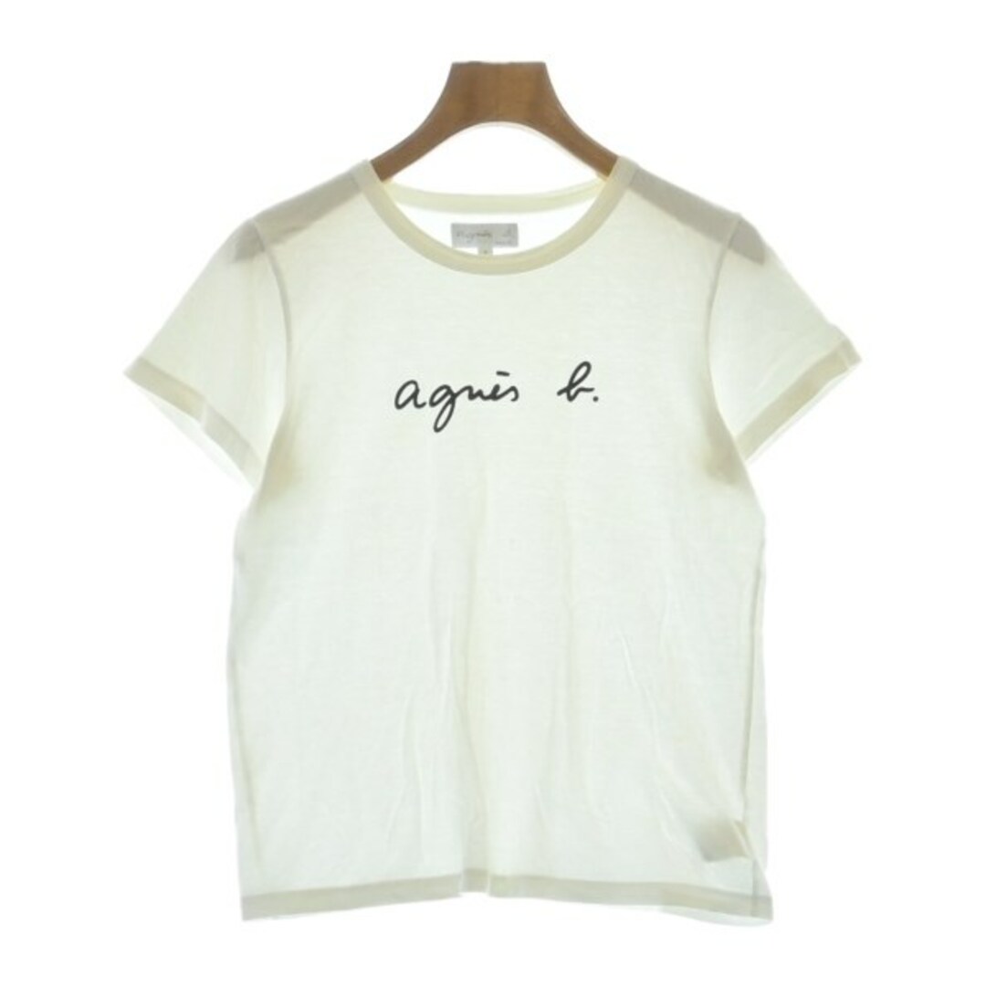 agnes b.(アニエスベー)のAgnes b. アニエスベー Tシャツ・カットソー 2(M位) 白 【古着】【中古】 レディースのトップス(カットソー(半袖/袖なし))の商品写真