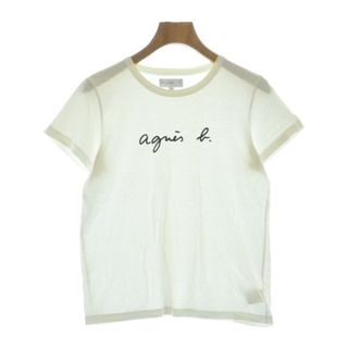 アニエスベー(agnes b.)のAgnes b. アニエスベー Tシャツ・カットソー 2(M位) 白 【古着】【中古】(カットソー(半袖/袖なし))