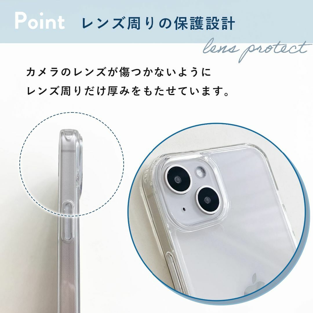 【色: ネイビー・レッド】MINTY iPhone15 ケース ショルダーストラ スマホ/家電/カメラのスマホアクセサリー(その他)の商品写真