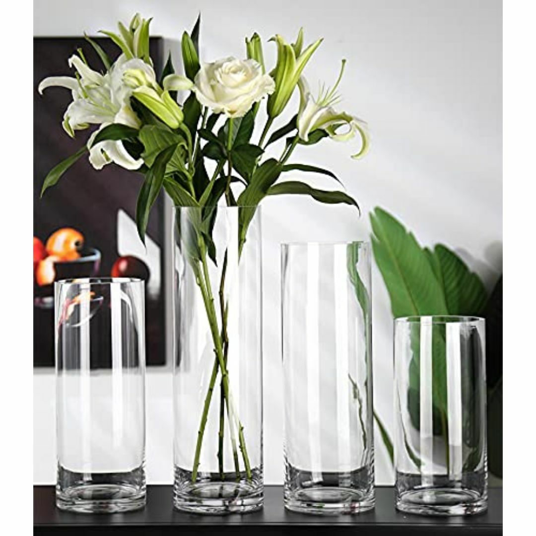 Maleielam®花瓶 ガラス,透明,高さ20cm,おしゃれ花器,リビング、寝 その他のその他(その他)の商品写真