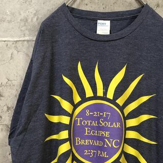 TOTAL SOLAR 太陽 企業ロゴ USA輸入 ビック Tシャツ(Tシャツ/カットソー(半袖/袖なし))