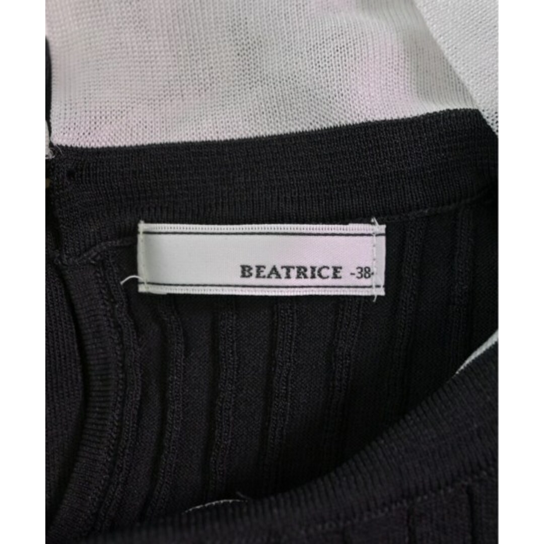 BEATRICE(ベアトリス)のBEATRICE ベアトリス ニット・セーター 38(M位) 黒x白 【古着】【中古】 レディースのトップス(ニット/セーター)の商品写真