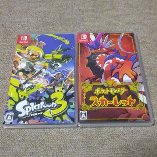 ニンテンドースイッチ(Nintendo Switch)のスプラトゥーン3＆ポケットモンスタースカーレット(家庭用ゲームソフト)