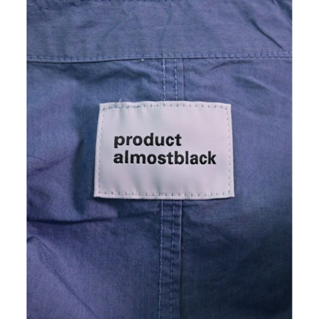 ALMOSTBLACK オールモストブラック カジュアルシャツ 1(S位) 青 【古着】【中古】 メンズのトップス(シャツ)の商品写真