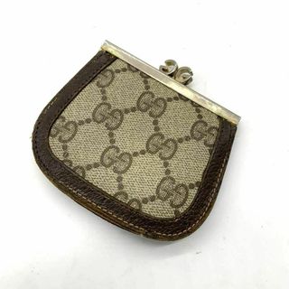 Gucci - オールドグッチ がま口 財布 GG柄 レザー