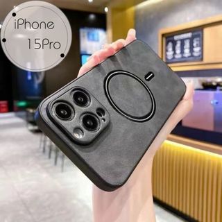 【大人気】 iPhone15Pro ケース 黒 スマホケース ブラック オシャレ(iPhoneケース)