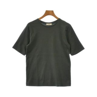 エイトン(ATON)のATON Tシャツ・カットソー 1(S位) 深緑(グレーがかっています) 【古着】【中古】(カットソー(半袖/袖なし))