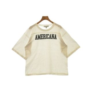 アメリカーナ(AMERICANA)のAmericana アメリカーナ Tシャツ・カットソー F 白 【古着】【中古】(カットソー(半袖/袖なし))