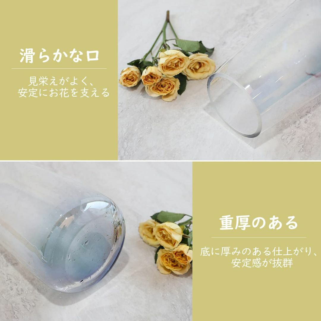 【色: 幻彩七彩】花瓶 Lewondr 花びん おしゃれ がびん ガラス 花活け その他のその他(その他)の商品写真