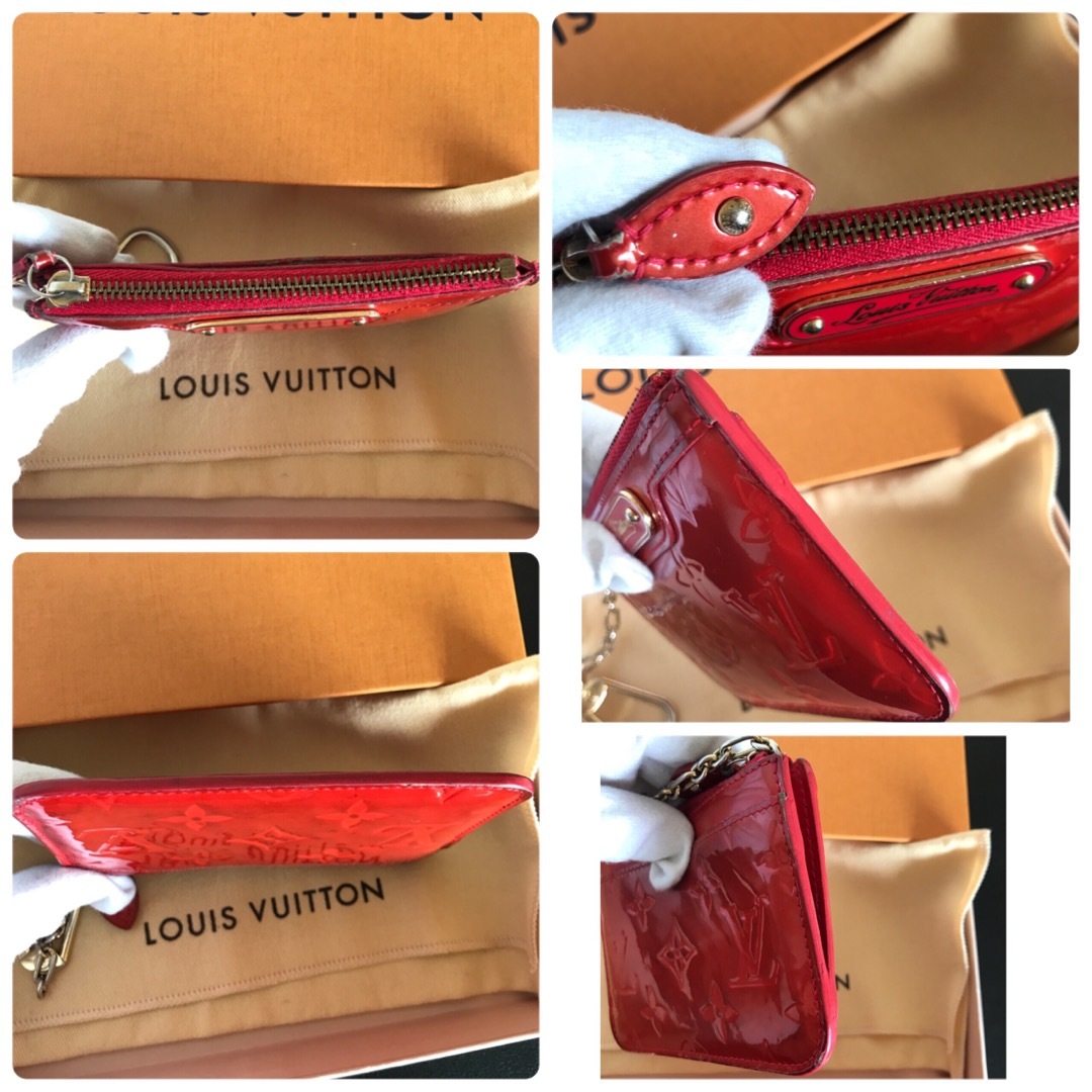 LOUIS VUITTON(ルイヴィトン)のルイヴィトン　コインケース　ポシェット　ヴェルニ　クレ　エナメル　箱　保存袋　 レディースのファッション小物(コインケース)の商品写真