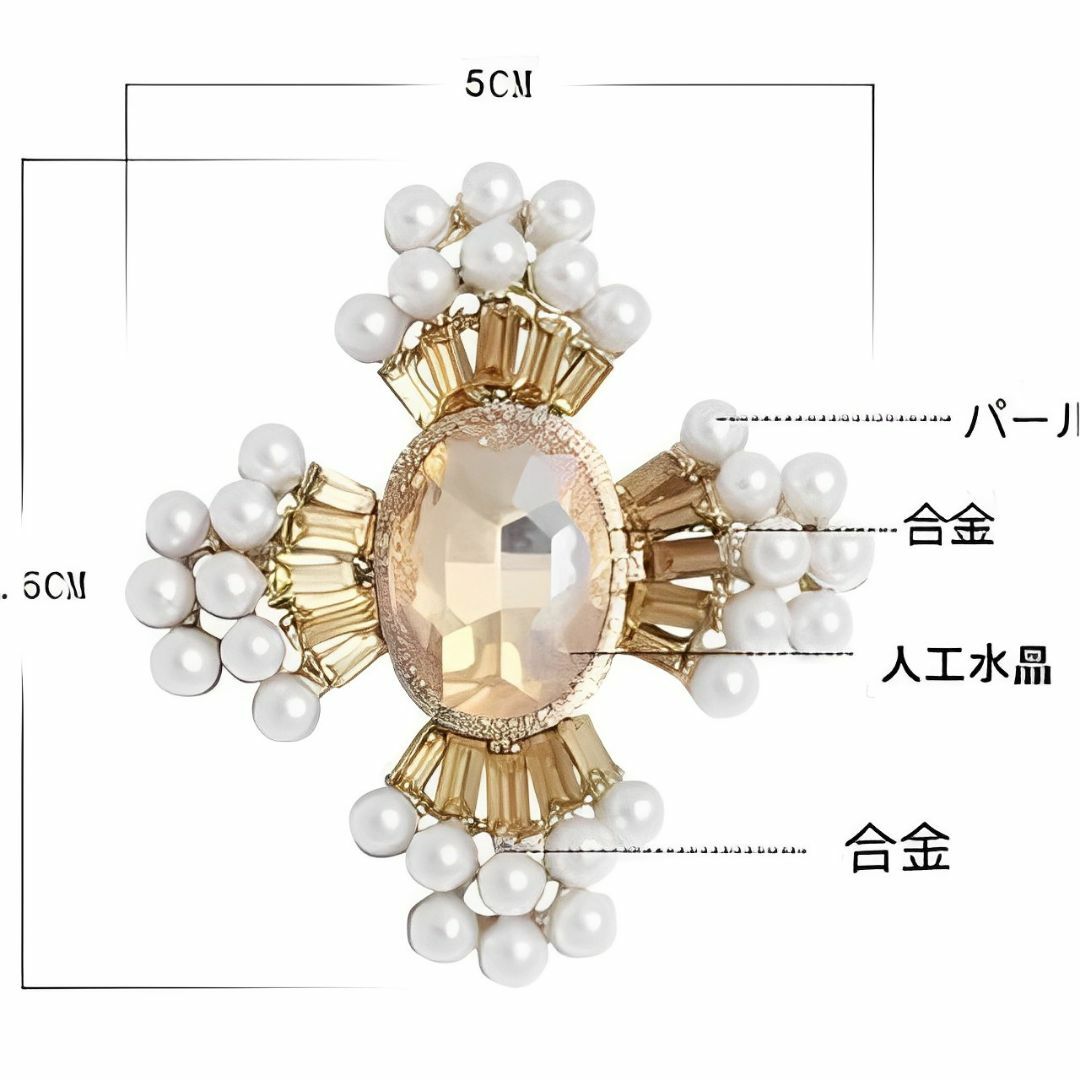 S1340 欧米 大人気 レトロ バロッククロス ブローチ/ゴールド レディースのアクセサリー(ブローチ/コサージュ)の商品写真