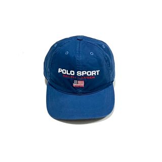 US製 POLO SPORT ポロスポーツ コットンキャップ ブルー 90’