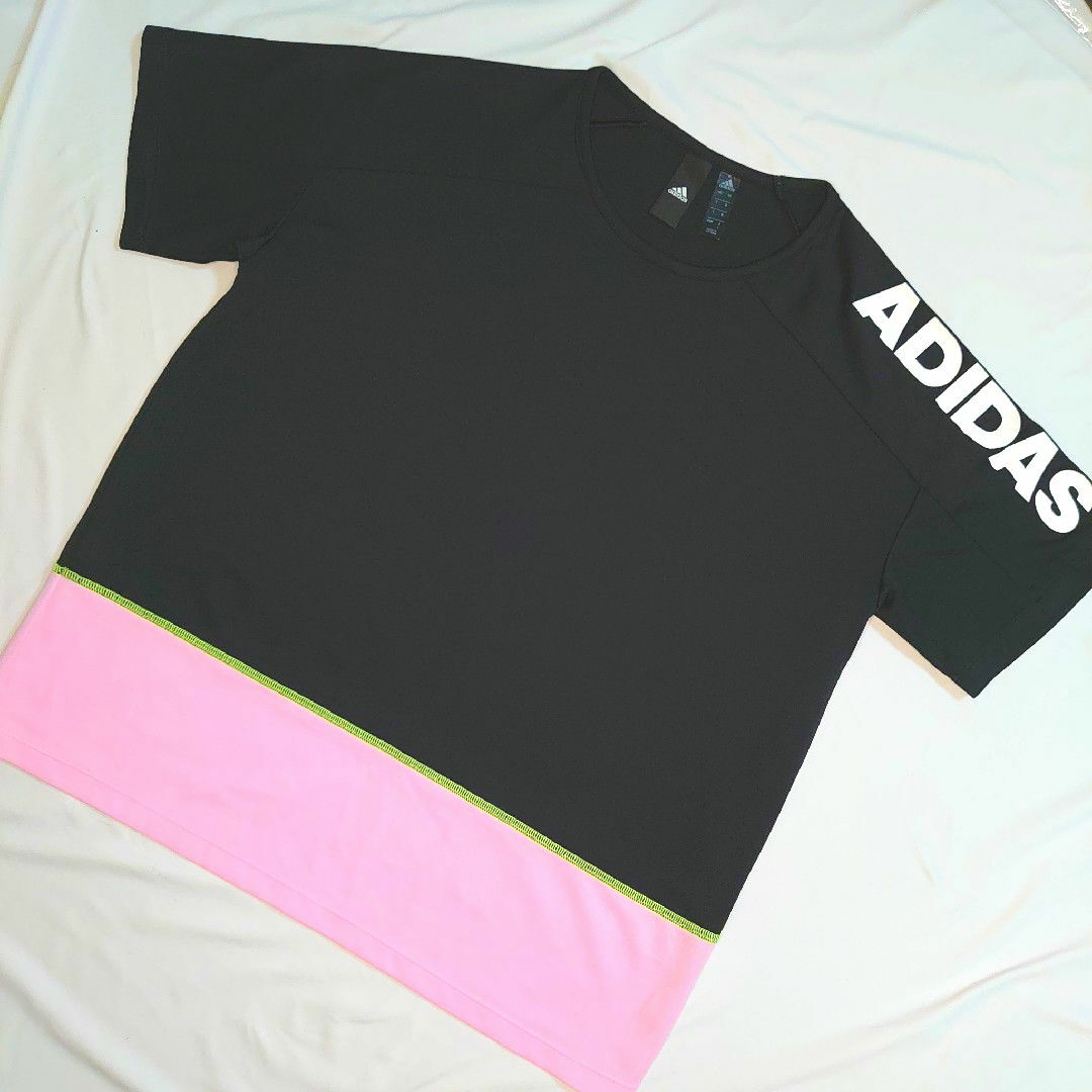 adidas(アディダス)のadidas 半袖Tシャツ レディース Lサイズ 黒 クライマライト レディースのトップス(Tシャツ(半袖/袖なし))の商品写真