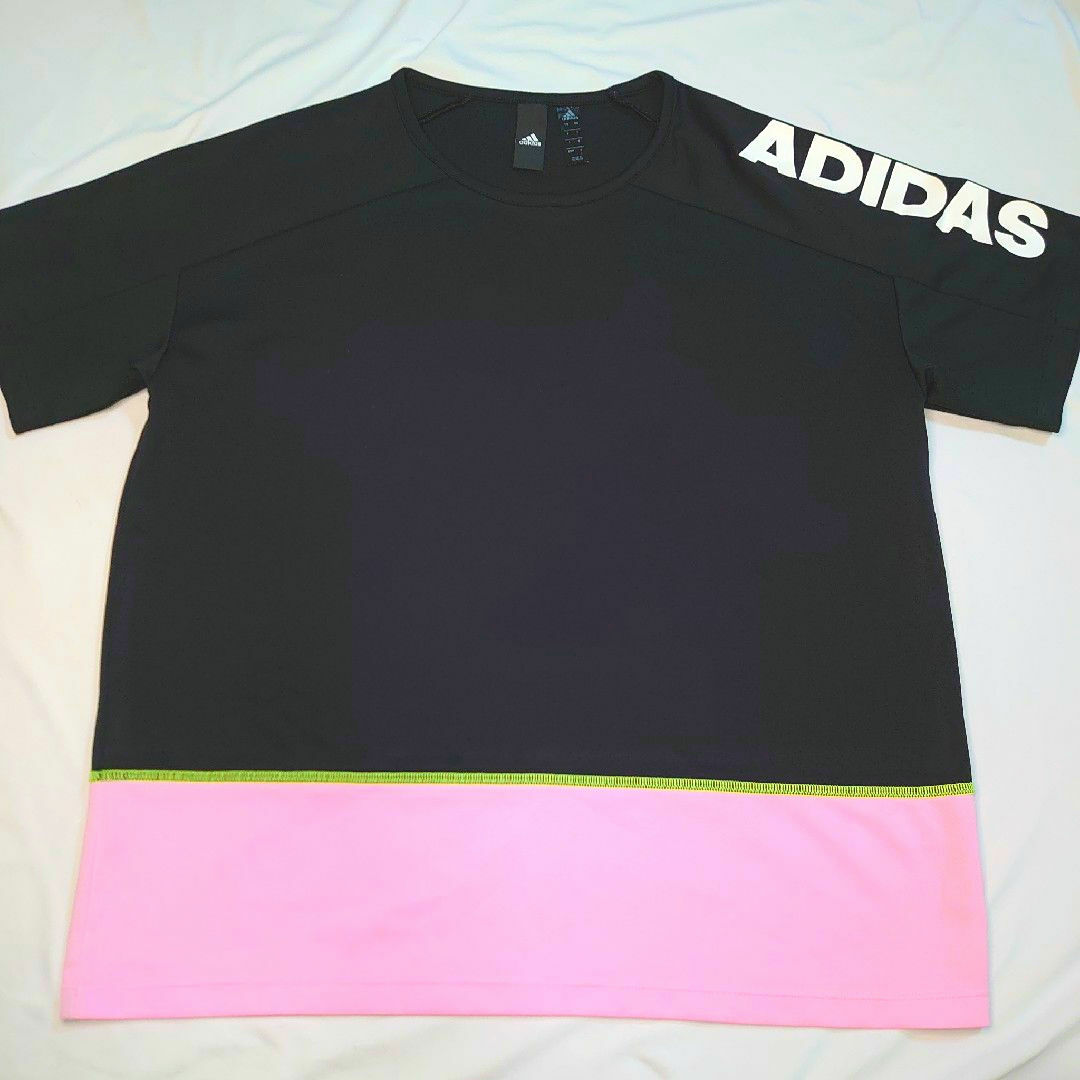 adidas(アディダス)のadidas 半袖Tシャツ レディース Lサイズ 黒 クライマライト レディースのトップス(Tシャツ(半袖/袖なし))の商品写真