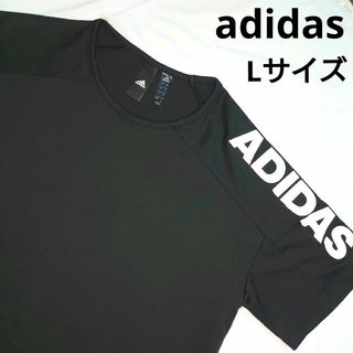 アディダス(adidas)のadidas 半袖Tシャツ レディース Lサイズ 黒 クライマライト(Tシャツ(半袖/袖なし))