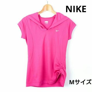 ナイキ(NIKE)のナイキ 半袖Tシャツ パーカー フィットドライ Mサイズ ピンク NIKE(パーカー)