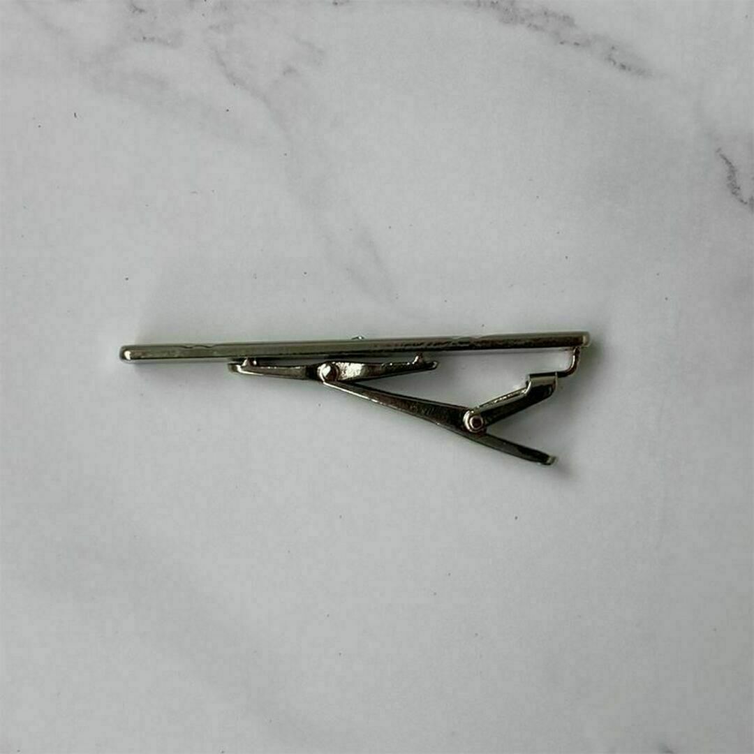 スタンダードネクタイピン タイピン タイバー ワニ口式 シルバー 銀 メンズのファッション小物(ネクタイピン)の商品写真