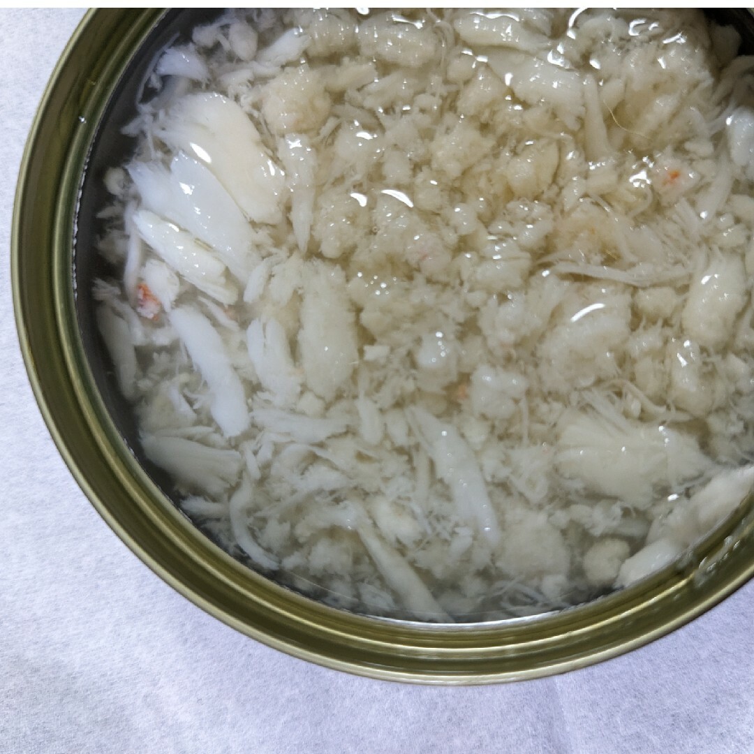 ワタリガニ ほぐし身＆ちょっとだけチーズソース 缶詰 食品/飲料/酒の加工食品(缶詰/瓶詰)の商品写真