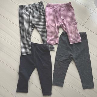 ユニクロ(UNIQLO)のUNIQLO レギンス　４枚まとめ売り　80cm 90cm(パンツ/スパッツ)