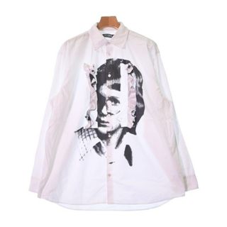 ラフシモンズ(RAF SIMONS)のRAF SIMONS ラフシモンズ カジュアルシャツ 48(L位) 白x黒 【古着】【中古】(シャツ)