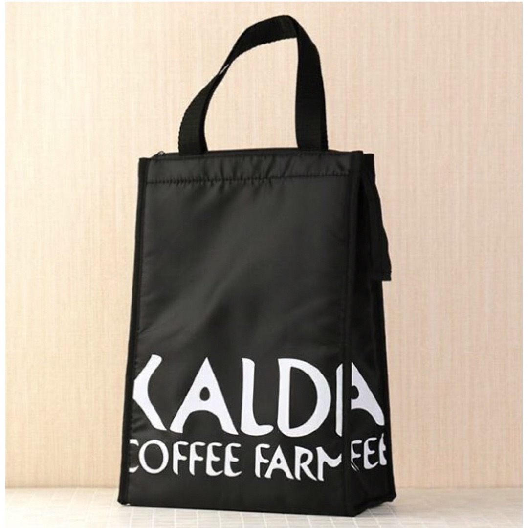 KALDI(カルディ)の★新品未使用品★カルディオリジナル 保冷バッグ ブラック　KALDI×2 レディースのバッグ(トートバッグ)の商品写真