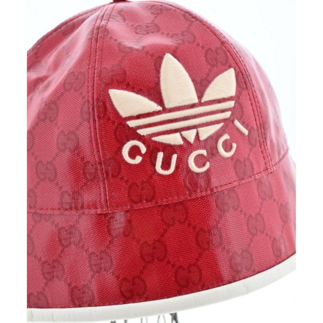 GUCCI - GUCCI グッチ 帽子(その他) - 赤(総柄) 【古着 GUCCI - GUCCI グッチ 帽子(その他) - 赤(総柄) 【古着
