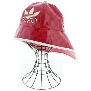 グッチ(Gucci)のGUCCI グッチ 帽子（その他） - 赤(総柄) 【古着】【中古】(その他)