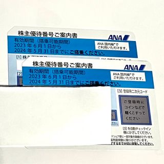 エーエヌエー(ゼンニッポンクウユ)(ANA(全日本空輸))のANA株主優待　２枚　2024年5月31日　ANA 株主優待券　全日空　アナ(その他)