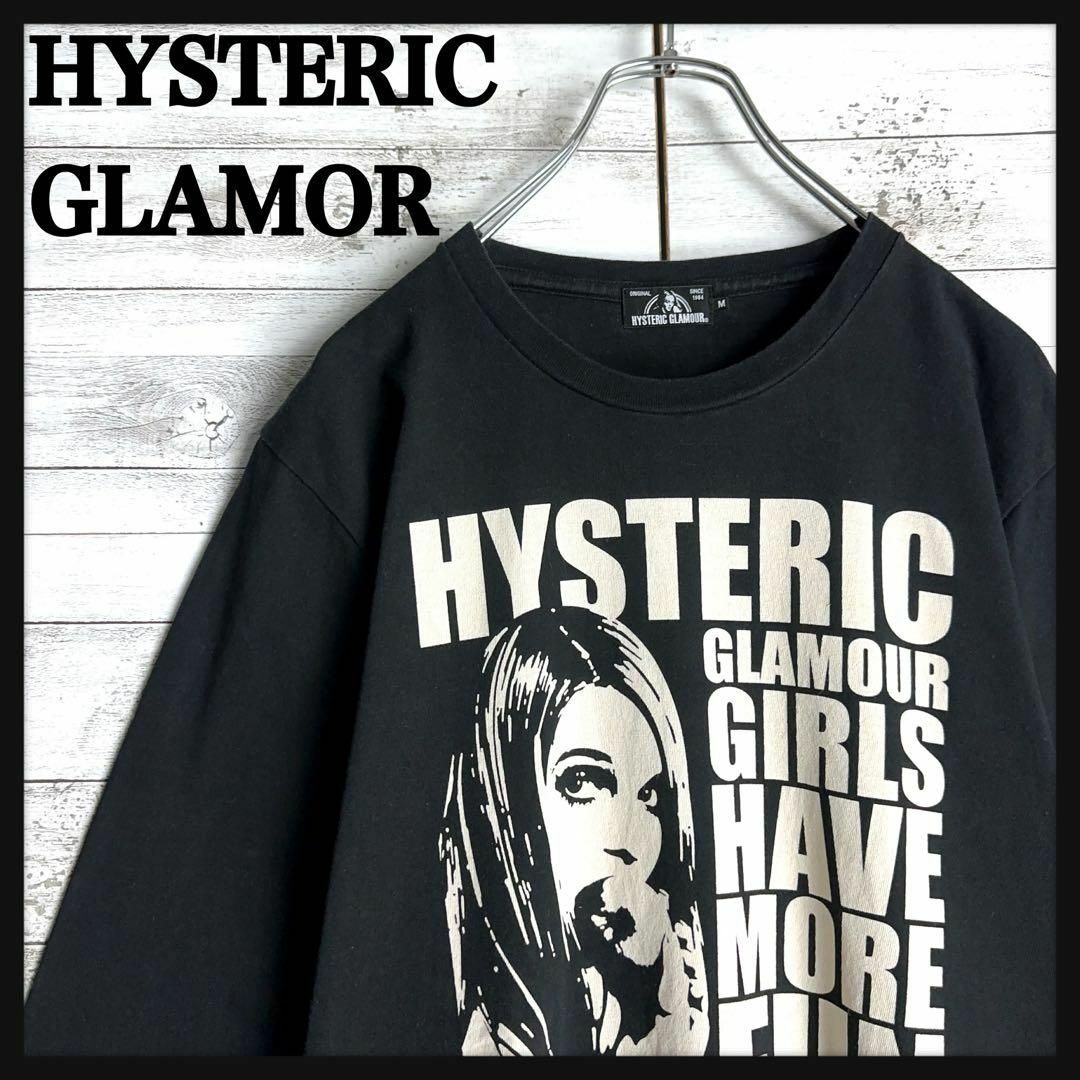 HYSTERIC GLAMOUR(ヒステリックグラマー)の9591【希少デザイン】ヒステリックグラマー☆ヒスガール定番ロングtシャツ美品 メンズのトップス(Tシャツ/カットソー(七分/長袖))の商品写真