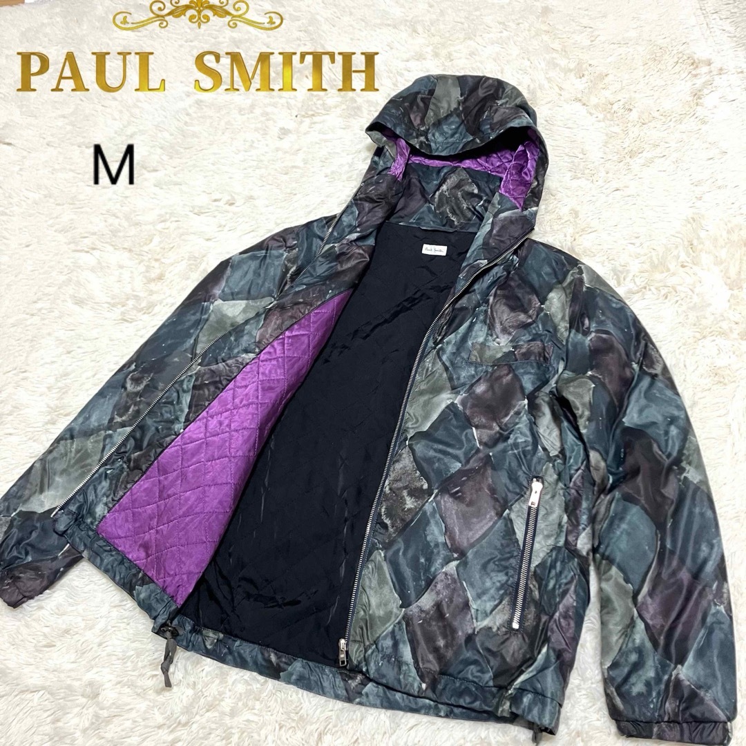 Paul Smith(ポールスミス)の◎美品　ポールスミス　ナイロン　キルティング　パーカー　ジップ　M メンズのジャケット/アウター(ナイロンジャケット)の商品写真