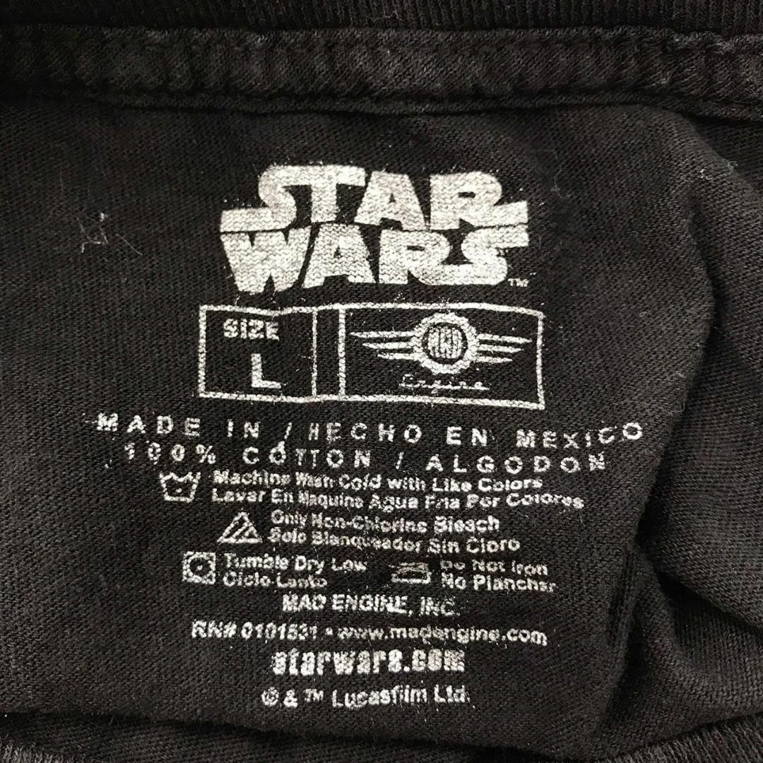 【k3374】USA古着スターウォーズムービープリント半袖TシャツLブラック黒 メンズのトップス(Tシャツ/カットソー(半袖/袖なし))の商品写真