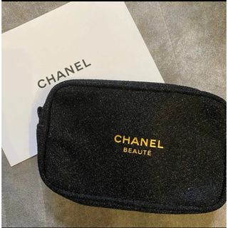 シャネル(CHANEL)の新品　CHANEL シャネル ポーチ ノベルティ ブラック ラメ(ポーチ)