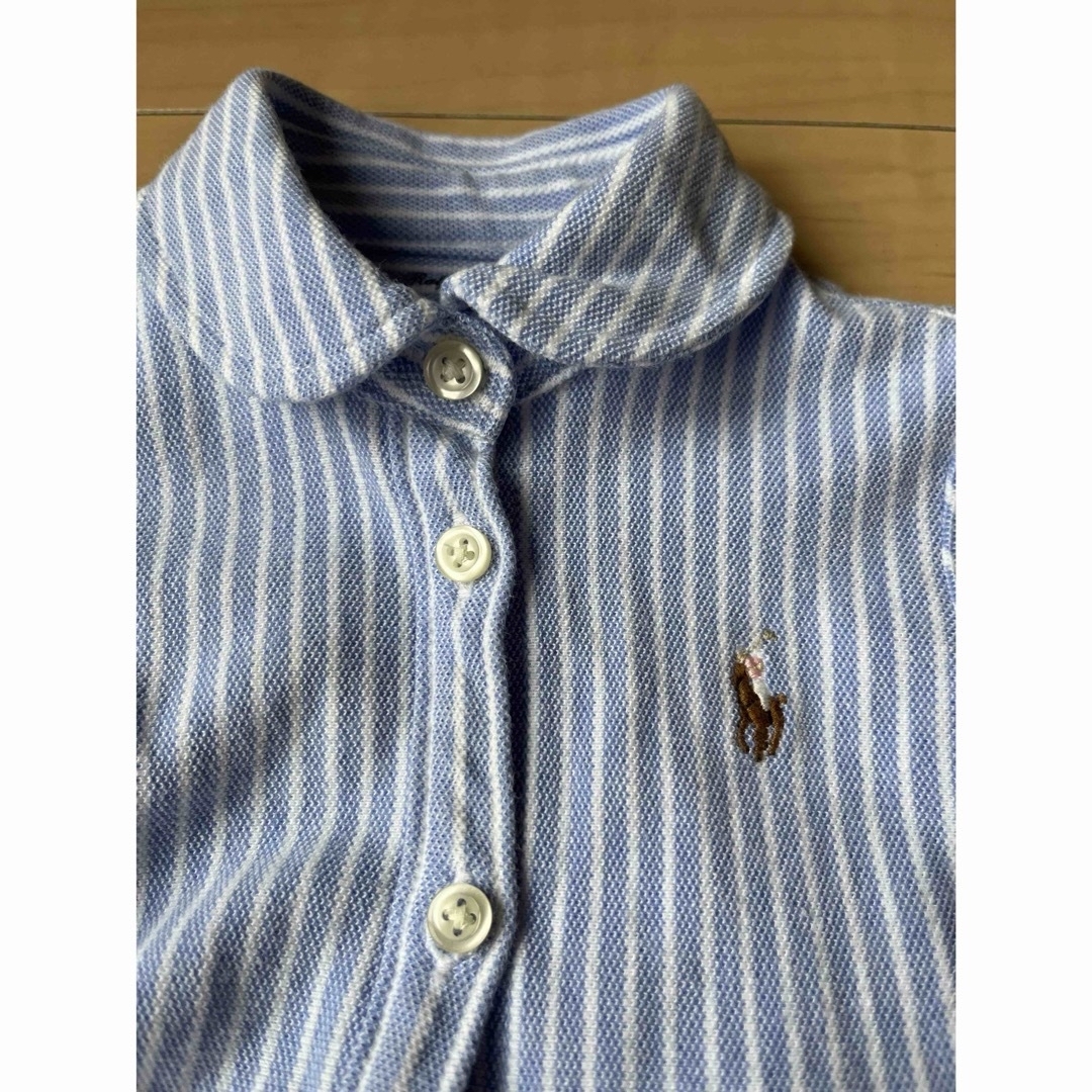 Ralph Lauren(ラルフローレン)のラルフローレン ボーダーワンピース 70サイズ キッズ/ベビー/マタニティのベビー服(~85cm)(ワンピース)の商品写真