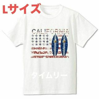 サーフTシャツ メンズ 星 スター 西海岸 星条旗 波乗り カリフォルニア L(Tシャツ/カットソー(半袖/袖なし))