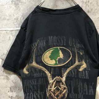 MOSSY OAK アウトドア ワンポイント 鹿角 骨 Tシャツ(Tシャツ/カットソー(半袖/袖なし))