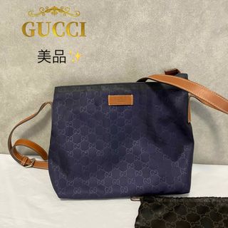 グッチ(Gucci)の◎美品　GUCCI グッチ　GG柄　ナイロン　レザー　ショルダーバッグ(ショルダーバッグ)