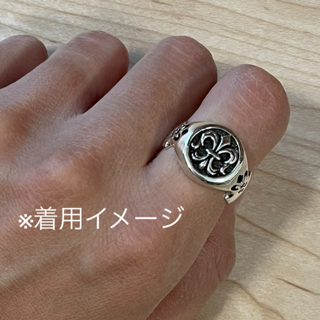 百合の紋章　シルバー925 リング メンズのアクセサリー(リング(指輪))の商品写真